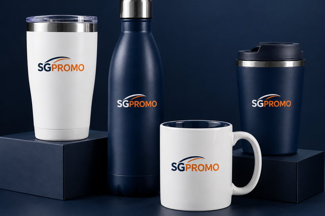 Branded tumbler, water bottle, travel mug, and ceramic mug